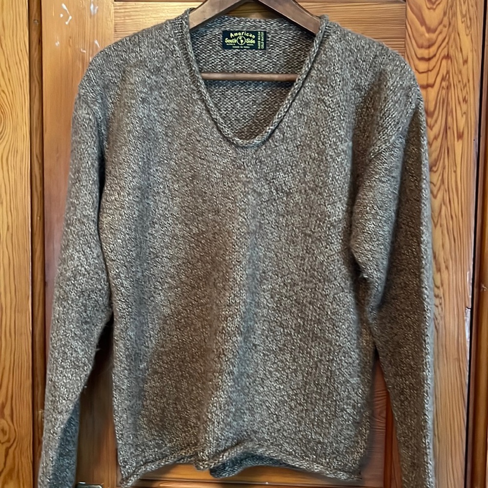 Alpaca Wool V-neck Sweater
